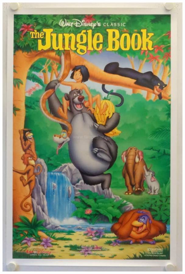 Walt Disney's Dschungelbuch originales US Onesheet Filmplakat (R90)